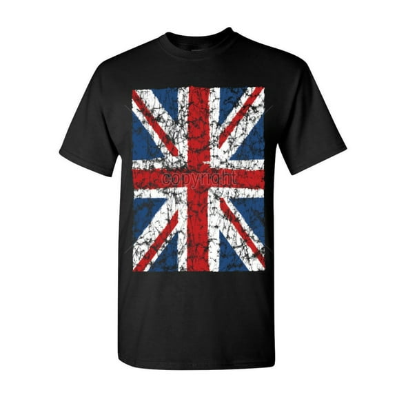 Tee Hunt Union Jack T-Shirt United Kingdom Distressed British Flag Shirt