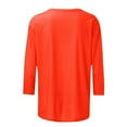 thumbnail image 2 of Patlollav Christmas Tops for Ladies,Womens Blouse 3/4 Sleeve Round Neck Casual Tops Gift, 2 of 6
