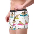 thumbnail image 2 of Balery Yoga Dogs Poses Calzoncillos bóxer para hombre, ropa interior de algodón suave y transpirable con cinturilla de nailon-Small, 2 of 5