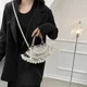 thumbnail image 5 of Bolso de mano de noche con perlas plateadas, bolso de mano de diseñador de lujo para mujer, bolso cruzado con agujeros para fiesta o boda, 5 of 5