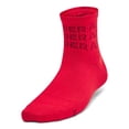 thumbnail image 1 of Pack de 6 calcetines Under Armour unisex para niños y jóvenes esenciales, color rojo, 1 of 3