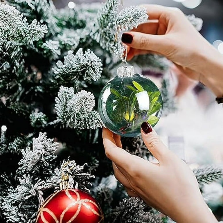 Glass Ornaments Christmas Ornament Caps 100 Sets Round