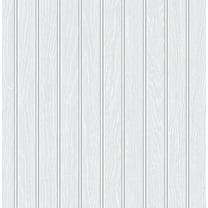 Seabrook Designs Pearl Grey Faux Beadboard Prepasted Wallpaper
