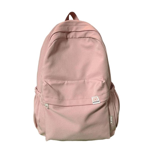 Mochila Simple de Color sólido, mochila ligera para ordenador portátil, mochila estética bonita de gran capacidad para el trabajo, gimnasio, Camping, Rosa Salvador Mochila de color sólido