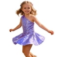 thumbnail image 2 of LYHaoo And Shine Girls Off Shoulder Party Dress With Sequin Details For，Girls A Line Dresses Sizes 3-4 Years Purple, 2 of 5