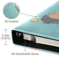 thumbnail image 3 of FORMRS 3 Ring Photo Album 4"x6" Self Adhesive Large Capacity PU Leather Cover, Cartoon Capybaras, 3 of 8