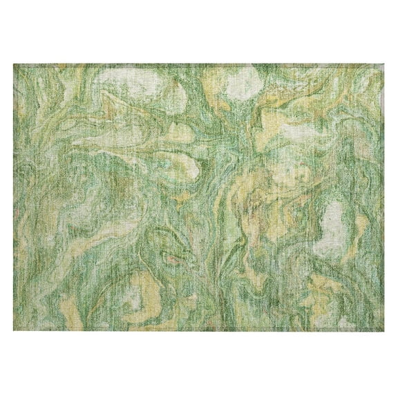 Dalyn Rugs Machine Washable Indoor/Outdoor Chantille ACN2017 Green 1'8" x 2'6" Rug