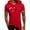 Red, variant on Hvyesh Mens Hip Hop Ripped Hoodie Tops Short Sleeve Hooded Workout Sweatshirts Casual Athletic Hoodies T-Shirt Pullover