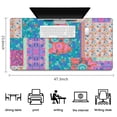 thumbnail image 5 of Long Mouse Pads for Desk,Multicolor Ethnic Flower Patchwork Desk Mats on Top Of Desks, Desk Mouse Pad Extra Large with 3mm Non-Slip Base and Stitched Edge for Gaming,Work,Home 47.3"x23.6", 5 of 5