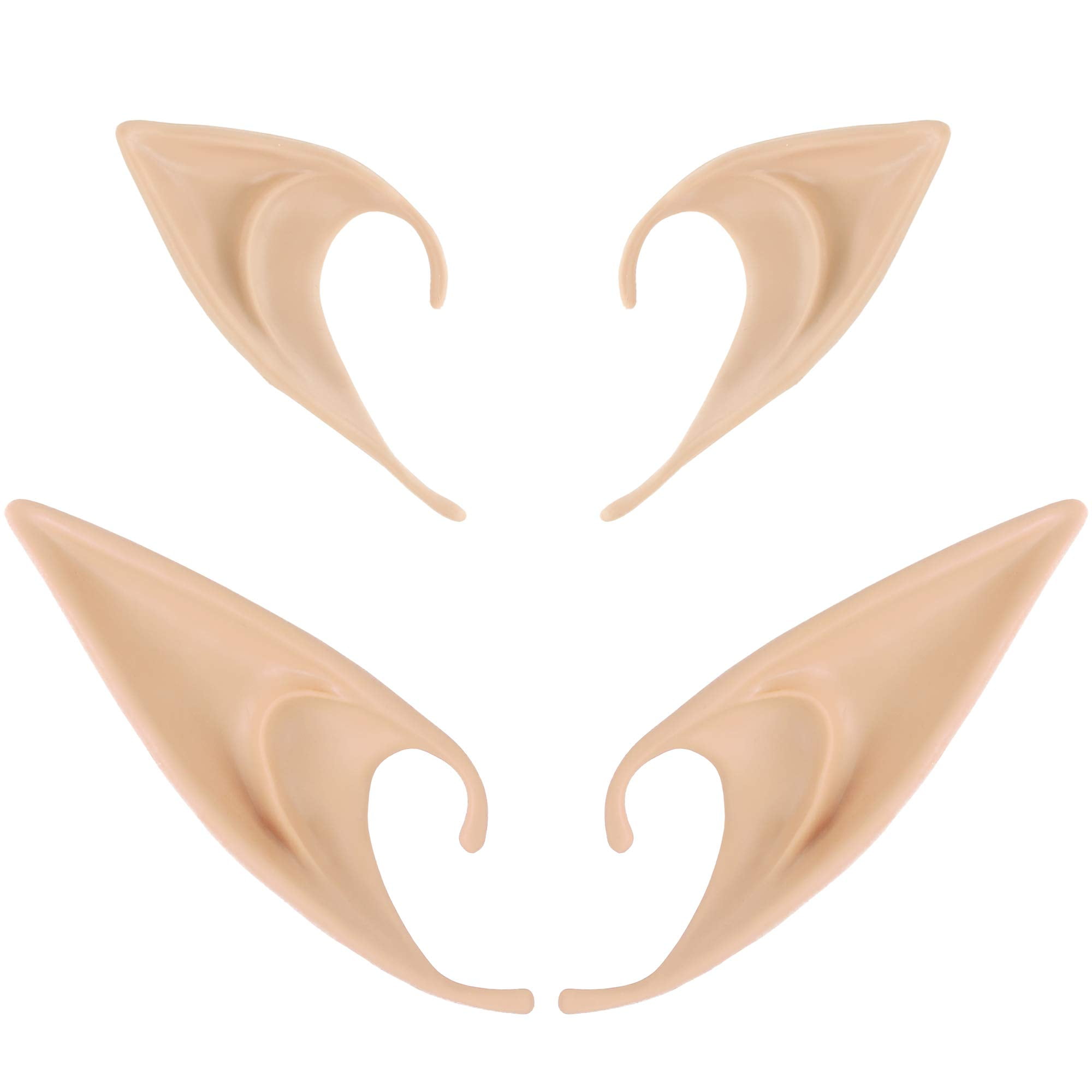 style 1 SANWOOD 1 Pair Latex Elf Ears,Pixie Elf Ears,Angel Ears,Cosplay Soft Pointed Ears for Halloween Party Props Dress Up Cosplay Costume Accessories