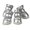 Silver, variant on Naiyafly 4 Pcs/Sets Dog Boots Puppy Winter Snow Boots Casual Pet Slip-resistant Waterproof Shoes