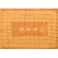 thumbnail image 1 of Ahgly Company Indoor Rectangle Abstract Orange Modern Area Rugs, 7' x 10', 1 of 4