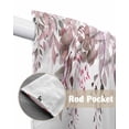 thumbnail image 6 of Swag Curtains, Pink Green Plant Leaf Spring Eucalyptus Leaves Rod Pocket Kitchen Curtains Valances Tier Curtains Swag Valance Curtains for Bedroom Living Room 28" x 36", 2 Panels, 6 of 6