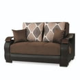 thumbnail image 4 of Ottomanson Metropolis Sleeper Loveseat, Dark Brown Microsuede, 4 of 7