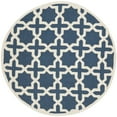thumbnail image 4 of SAFAVIEH Cambridge Liz Geometric Wool Runner Rug, Navy Blue/Ivory, 2'6" x 12', 4 of 10