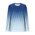 thumbnail image 5 of VBVC No Boundarie Women's Long Sleeve Tops,Womens Casual Crewneck Sweatshirt,Loose Gradient Colored Pullover For Women,Navy,Size XXL, 5 of 6
