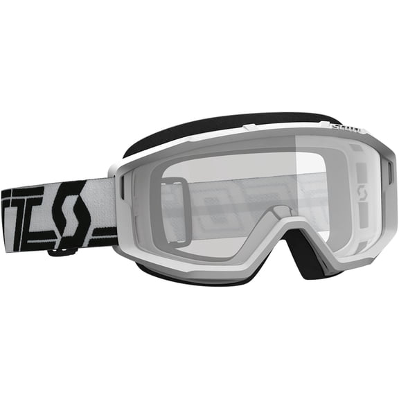 Scott Primal Clear MX Offroad Goggles White/Black w/Clear Lens