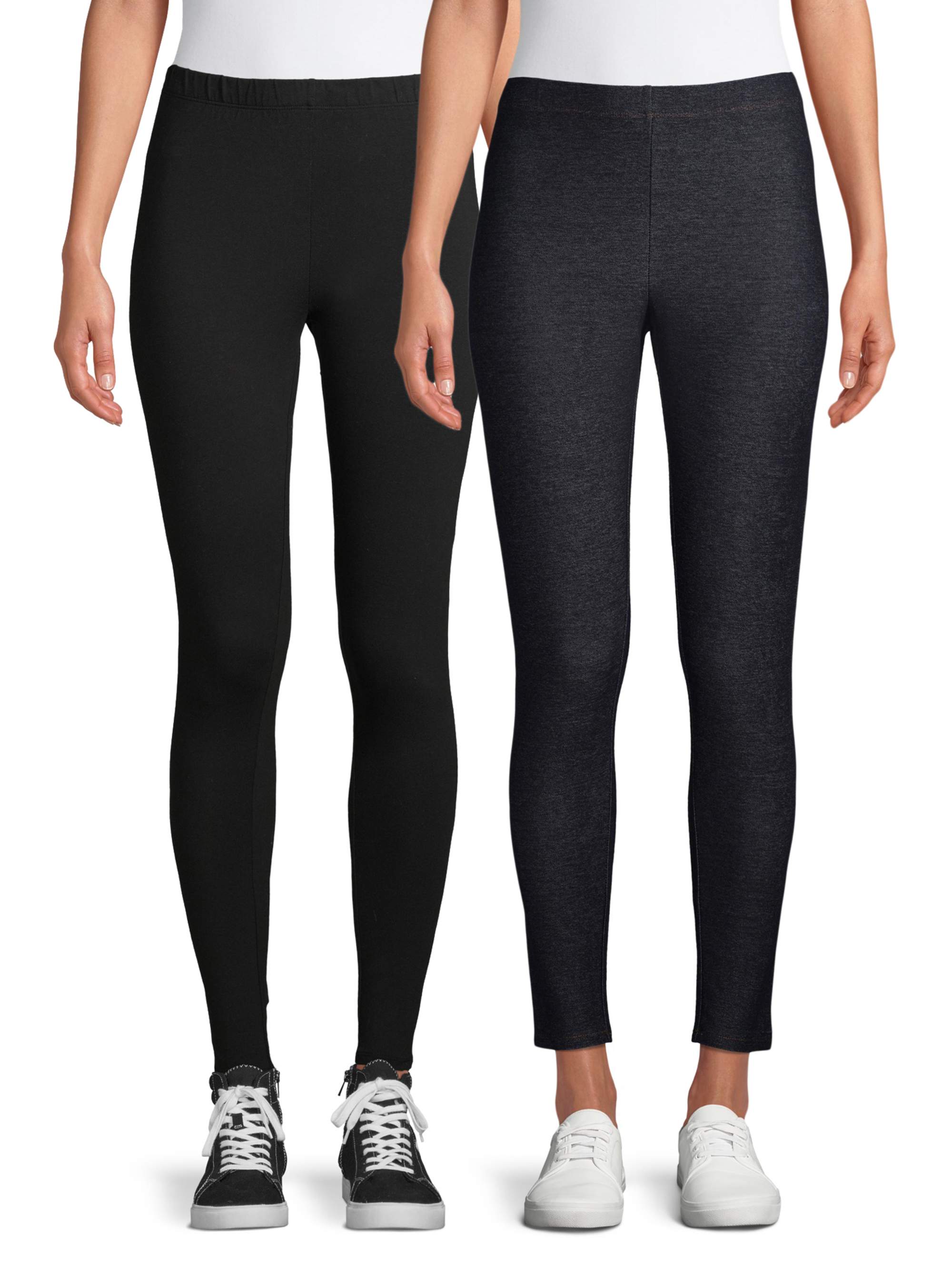 No Boundaries Juniors' Ankle Leggings 2Pack