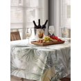 thumbnail image 6 of Green Yellow Palm Tree Table Cloth, Summer Botanical Tropical Waterproof Tablecloth for Rectangle Tables, Reusable Washable Fabric Table Cover for Restaurant Kitchen Dining Tables 60"x102", 6 of 6