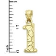thumbnail image 5 of Golden Fire Solid 14k Gold Nugget Number Pendant - #1 Sports Gifts for Men and Women, 5 of 6