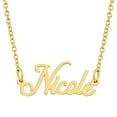 thumbnail image 1 of KISPER 18K Gold Plated Stainless Steel Personalized Name Pendant Necklace, Nicole, 1 of 9