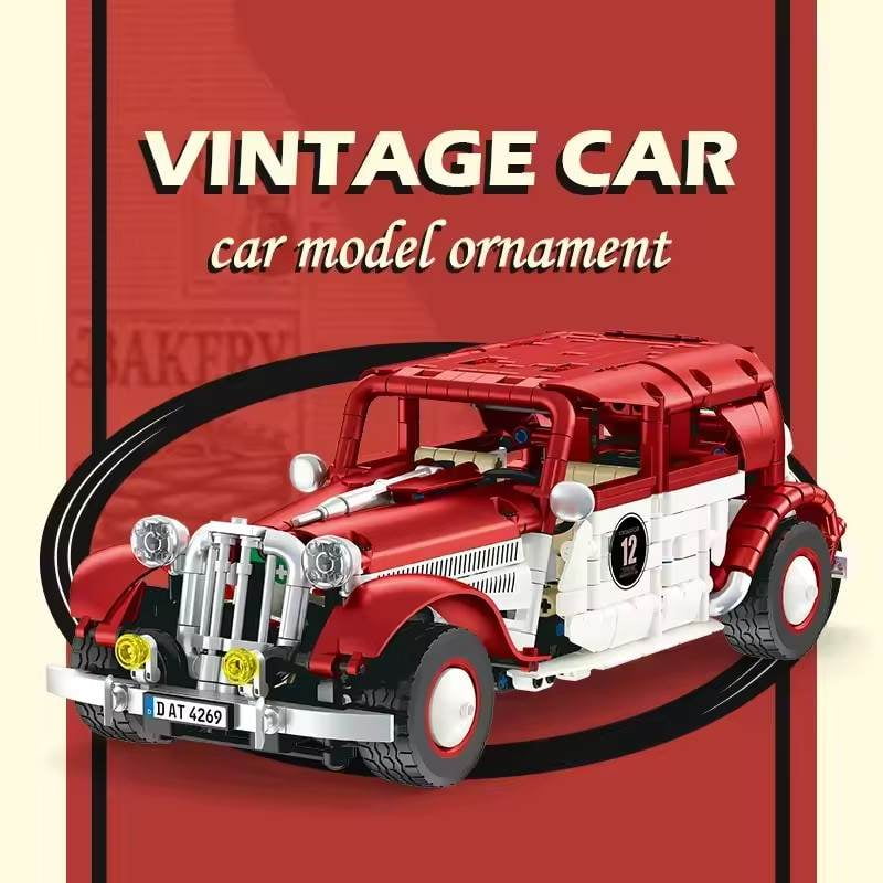 GZBrick Remote & Bluetooth Control Vintage Car Building Sets Compatible with Lego Car Model Desktop Decor  for Adults 916PCS