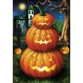 thumbnail image 2 of Lanterns Halloween Garden Flag Carved Pumpkins 12.5 "x 18" Halloween Garden Flag Pumpkin Ghost Pattern, 2 of 3