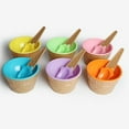 thumbnail image 4 of Koszal Kids Child Cute Cartoon Cone Ice Cream Bowl Spoon Set Plastic Dessert Tableware, 4 of 7