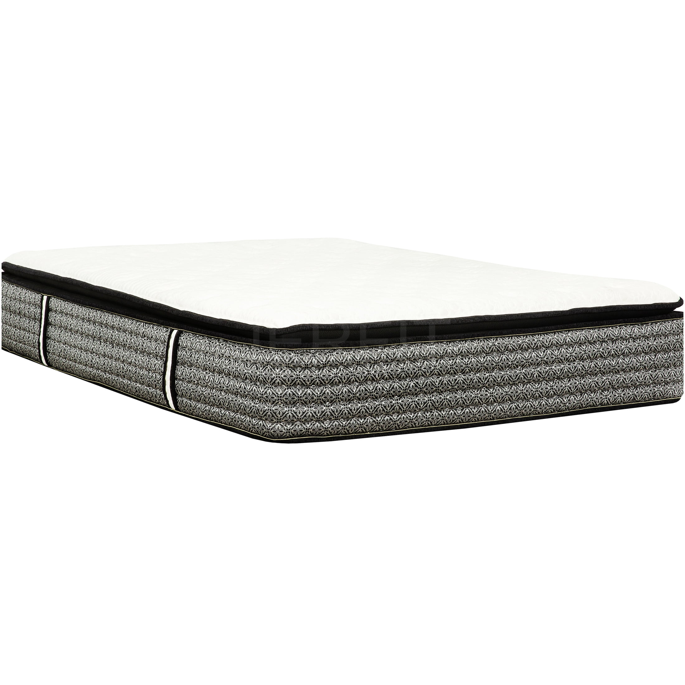 JERFIT 14 Inch King Hybrid Mattress with Pillow Top, Gel Memory Foam Pocket Coils for Cool, Supportive Sleep, Grey White