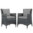 thumbnail image 2 of Modway Summon 2 Piece Outdoor Patio Sunbrella® Dining Set in Canvas Gray, 2 of 8