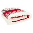 thumbnail image 3 of SAFAVIEH Prancer Sherpa Throw, 50" x 60", Red, 3 of 6