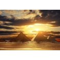 thumbnail image 2 of EREHome Polyester Fabric 7x5ft Photography Background Egyptian Pyramids Desolate Desert Dark Clouds Setting Sun Scenery Backdrop Travel Wedding Party Photographic Shooting Video Studio Props, 2 of 2