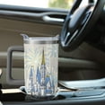 thumbnail image 5 of 40oz Cartoon Blue Castle Theme Tumbler | with Handle and Lid and Straw | Firework Travel Coffee Mug -Birthday,Christmas Gift, 5 of 6
