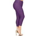 thumbnail image 2 of MOA COLLECTION Women's Plus Size Capri Jeggings - Cotton Blend, 5-Pocket Skinny Pants (XL-XXXL), 2 of 5