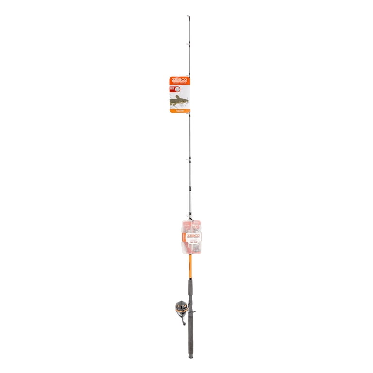 cat buster spinning combo 7 ft 20 lb line Zebco Ready Tackle Catfish 7' 2pc Medium Heavy Spincast Combo with Eagle Claw Tackle