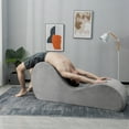 thumbnail image 4 of Yoga Lounge Chair Yoga Couch Yoga Chaise Lounge with Washable Cover,Side  Pockets Non-Slip Bottom for Bedroom, Living Room,Yoga Chair for Exercise, Relaxation, Stretching for Adults Couple, 4 of 6