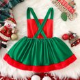 thumbnail image 3 of Toddler Girls Christmas Dresses Crew Neck A-Line Halter Girls Winter Dress Baby Christmas Outfit Christmas Dress Toddler Girl 12-18 Months, 3 of 7