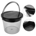 thumbnail image 1 of WRITWAA Kitchen Compost Buckets Tea Waste Bin Grey Rectangular Portable Garbage Container for Office Use 1Set, 1 of 8
