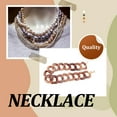 thumbnail image 3 of tredstone Collier Ras-du-Cou Rétro Plastique Acrylique Lien Mode Trombone Chaînes de Chandail Femmes Col Bijoux Vêtements Filles Couleur Sucre Brûlé, 3 of 7