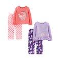 thumbnail image 2 of Toddler Girls' 4-Piece Fleece Pajama Set (Poly Top & Fleece Bottom), Unicorn/Sheep, 3T, 2 of 2