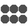 thumbnail image 2 of Pofeuu Monochrome lightning Print Leather Coasters Set of 6, Round Cups Mugs Mat Pad for Home Kitchen Heat Resistant Drink Coasters,Octagon, 2 of 7