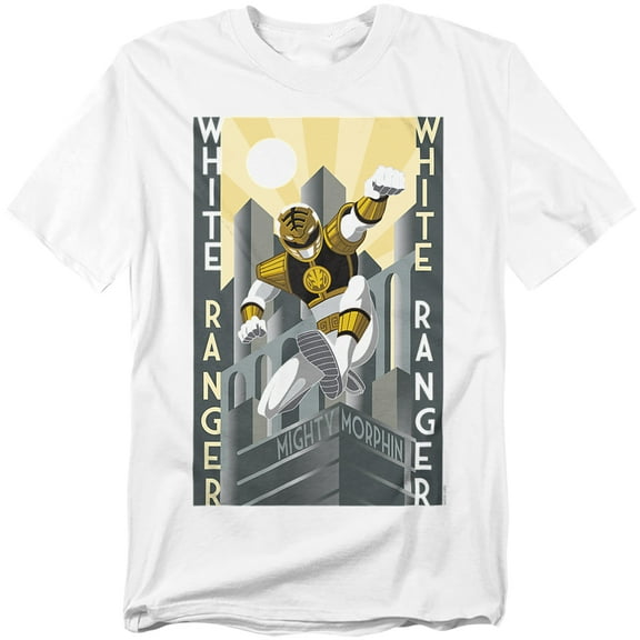 Power Rangers T-Shirt White Ranger Deco Unisex Graphic Tee For Men & Women