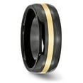 thumbnail image 4 of Chisel Ceramic Black with 14k Gold Inlay 8mm Polished Band, 4 of 7