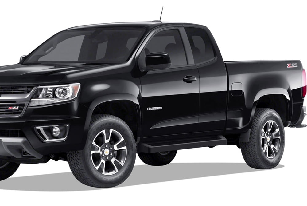APS Running Boards 6in Black Compatible with Chevy Colorado GMC Canyon 2015-2025 Extended Cab (Nerf Bars Side Steps Side Bars)
