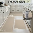 thumbnail image 6 of FEELHOME Kitchen Rugs 2 PCS Set 20"x32"+20"x48" Non-Slip Absorbent Kitchen Floor Mats Geometric Kitchen Mat Washable Small Throw Rug for Kitchen Decor, Beige, 6 of 7