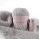 thumbnail image 1 of Set de bolas de hilo 2 Strand Winter bufanda de invierno suave tejido de hilo de crochet Kit de hilo de gorro Suministros de tejido de gorro Accesorio de costura Gris gris 50 g 20 g Eigraketly HA010946-02, 1 of 6