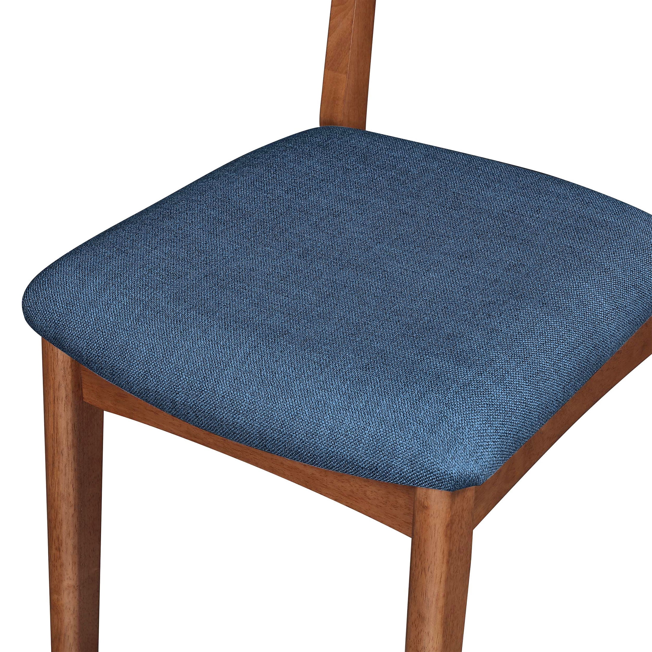 Better Homes & Gardens Greyson Dining Chairs, Blue Fabric Seat, Set of 2