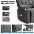 thumbnail image 3 of ZUNMOS Elderly Power Lift Recliner with Massage and Heating, Spacious Seat with Cup Holder, Side Pockets, Remote Control, Gray, 3 of 7
