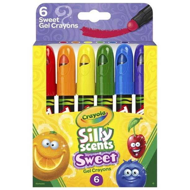 Crayola 2020027 Silly Scent Gel Crayons, Assorted Color Set of 6