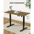 thumbnail image 2 of Height Adjustable Electric Standing Desk, 40 x 24 Inches Sit Stand up Desk, Memory Computer Home Office Desk (Espresso), 2 of 7